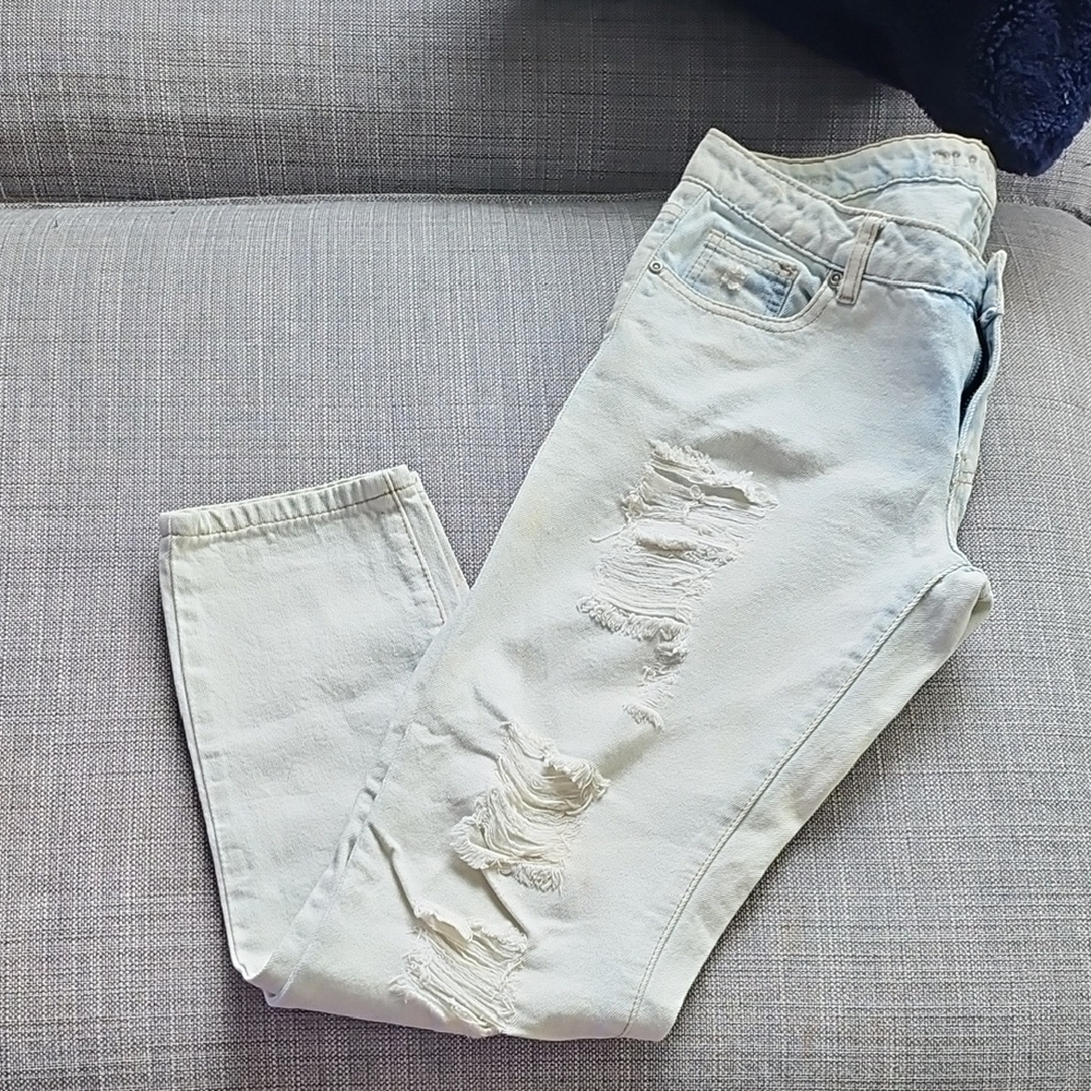 Distressed Light Wash Jeans